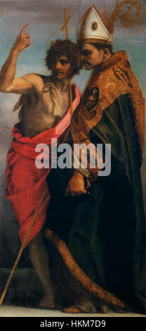 Andrea del Sarto - Sts John Baptist und Bernardo Degli Uberti - WGA0415 Stockfoto