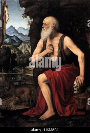 Bernardino Luini - der Büßer Hieronymus - WGA13761 Stockfoto