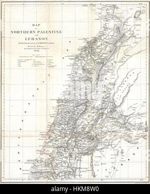 1856 Kiepert Karte von Libanon - Geographicus - Libanon-Kiepert-1856 Stockfoto