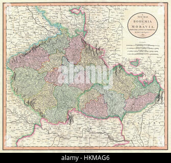 1801 Cary Karte von Böhmen und Mähren (Tschechien) - Geographicus - Böhmen-Cary-1801 Stockfoto