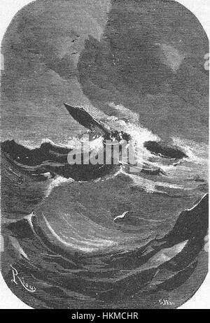 „The Field of Ice“ von Riou und Montaut zeigt eine eisige, einsame Landschaft. Das Gemälde fängt die rauen Bedingungen von Eis und Schnee ein und spiegelt den Kampf der Menschheit gegen die Natur wider. Das Kunstwerk ist ein Beispiel für dramatischen Realismus in der Malerei des frühen 20. Jahrhunderts. Stockfoto