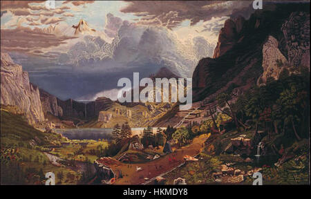 Nach Albert Bierstadt - Sturm in den Rocky Mountains, Mt. Rosalie Stockfoto