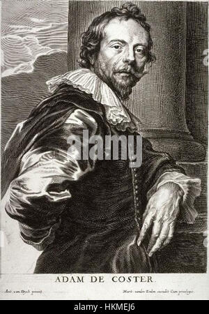 Adam de Coster von Pieter de Jode nach Anthony van Dyck Stockfoto