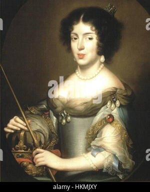 Dieses Porträt von Schultz zeigt Königin Marie Casimire, bekannt für ihre Rolle als Gemahlin von König Jakob II. Von England. Das Gemälde fängt ihre königliche Eleganz und bedeutende Stellung in der europäischen Königsgeschichte ein. Stockfoto
