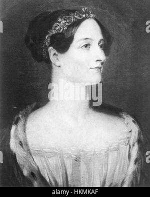 Ada Lovelace Porträt um 1840 Stockfoto