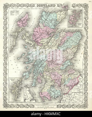 1855 Colton Landkarte von Schottland - Geographicus - Schottland-Colton-1855 Stockfoto