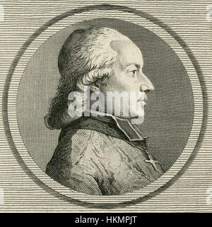 Ein Porträt von Anne-Louis-Henri de La Fare, gemalt von Labadye & Voyez zwischen 1789 und 1791. Das Porträt spiegelt die Mode und aristokratische Eleganz des späten 18. Jahrhunderts während der Französischen Revolution wider. Stockfoto