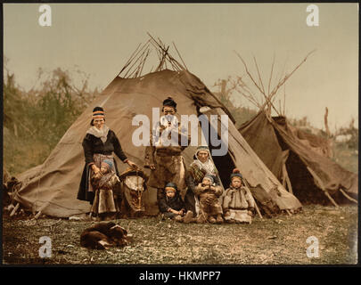 Eine samische Familie, Norwegen WDL2626 Stockfoto