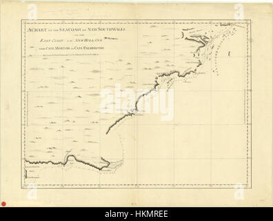 Ein Diagramm des Teils von der Küste von New South Wales an der Ostküste von New Holland aus Cape Morton, Kap Palmerston WDL6774 Stockfoto