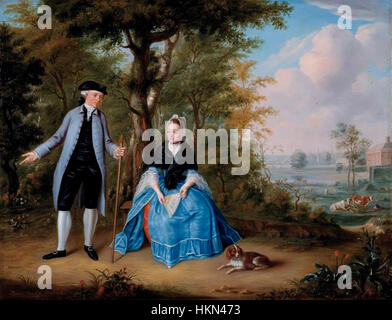 Balthasar Beschey - Porträt von Pieter De Clercq und seiner Frau Agatha Stockelaar Stockfoto