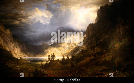 WLA Brooklynmuseum Albert Bierstadt-A Sturm in den Rocky Mountains Stockfoto