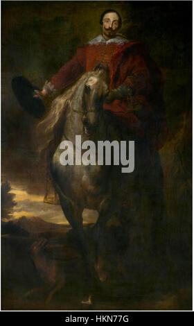 Anthony van Dyck - Equestrian Porträt (ehemals vermutlich der Maler Cornelis de Wael) Stockfoto