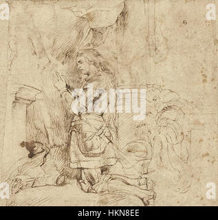 Ein Gemälde von Peter Paul Rubens, das Joan of Arc in Rüstung kniend darstellt. Dieses Werk fängt den Moment ihrer Hingabe und Tapferkeit ein und zeigt Rubens’ Meisterschaft in der Darstellung dramatischer und emotionaler historischer Szenen. Stockfoto