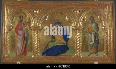 24 Lorenzo Veneziano, die Madonna der Demut mit Heiligen Mark und John. 1359-66. London NG Stockfoto