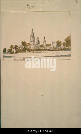 Diese Karte aus dem Atlas Schoemaker zeigt die Region Westfriesland und Noord-Holland, insbesondere die Abtei Egmond im Detail. Stockfoto