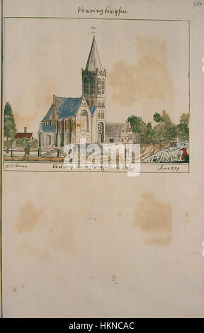 Diese Karte von Atlas Schoemaker zeigt die Region Westfriesland in Noord-Holland, insbesondere Haringhuizen, und erfasst ihre geographischen und administrativen Merkmale in der frühen Neuzeit. Stockfoto