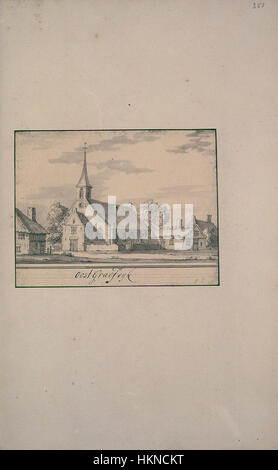 Diese historische Karte von Atlas Schoemaker, die die Region Westfriesland in Noord-Holland beschreibt, bietet einen Schnappschuss der niederländischen Geographie des 18. Jahrhunderts. Das komplizierte Design und die kartographischen Details der Karte spiegeln den Fokus der Epoche auf die genaue geografische Darstellung wider und machen sie zu einem wichtigen Stück für historische Studien und geographische Kunstsammlungen. Stockfoto