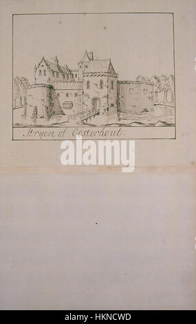 Dieses Kunstwerk mit dem Titel „Atlas Schoemaker-KASTELEN-2579-Kastelen, Strijen“ zeigt eine Szene aus Strijens architektonischem Erbe. Das Gemälde fängt die historischen Burgen und Strukturen ein und zeigt die kulturelle und architektonische Bedeutung der Region. Stockfoto