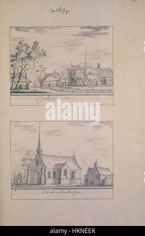 Diese Karte von Atlas Schoemaker zeigt die Geographie von Zuid-Holland, insbesondere die Region Valkenstijn. Die Karte ist ein historisches Dokument, das die Grenzen und topografischen Merkmale dieses niederländischen Gebietes im 17. Jahrhundert veranschaulicht. Stockfoto