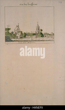 Diese Karte aus der Atlas Schoemaker-Serie zeigt Zuid-Holland, insbesondere Wassenaar. Es bietet einen detaillierten geografischen Blick auf die Region während des 17. Jahrhunderts und zeigt Sehenswürdigkeiten und natürliche Besonderheiten. Stockfoto