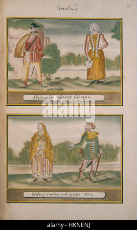 Eine historische Karte von Atlas Schoemaker, die Friesland im 3. Teil seiner Serie darstellt. Die Karte enthält detaillierte geografische Merkmale und Umrisse der Region Friesland in den Niederlanden. Stockfoto