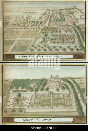 Eine detaillierte Karte von Atlas Schoemaker, die Zeeland und Nisse zeigt, zeigt das geografische Layout und die historischen Teilungen der Region. Die Karte bietet wertvolle Einblicke in die Landschaft und Struktur dieses Gebiets in der Vergangenheit. Stockfoto