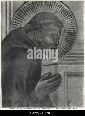 Eine Darstellung von Giotto aus der berühmten Fresko-Serie „die Vertreibung der Teufel“ (Cacciata dei Diavoli). Das Kunstwerk spiegelt Giottos unverkennbaren Stil wider und betont religiöse Themen und dramatischen Ausdruck. Stockfoto