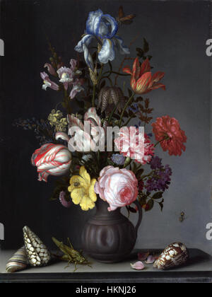 Balthasar van der Ast - Blumen in einer Vase mit Muscheln und Insekten - WGA1042 Stockfoto