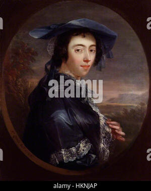 Dieses Porträt von *Margaret („Peg“) Woffington* aus dem 18. Jahrhundert, gemalt von *John Lewis*, fängt die berühmte irische Schauspielerin ein, die für ihre Rollen in Londoner Theatern bekannt ist. Das Gemälde veranschaulicht den klassischen Porträtstil dieser Zeit und unterstreicht ihre Anmut und Prominenz in der Theaterwelt. Stockfoto