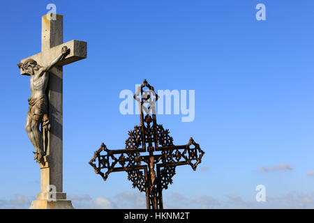 Jesus Christus am Kreuz. Stockfoto