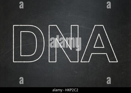Medizin-Konzept: DNA auf Tafel Hintergrund Stockfoto