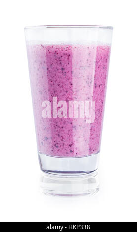 Glas Smoothie isoliert auf weiss Stockfoto