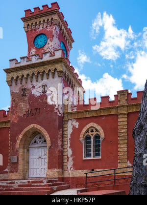 Fort Christian, Charlotte Amalie, St. Thomas, Amerikanische Jungferninseln. Stockfoto