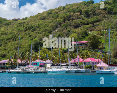 Kommend in Soper es Hole, West End Tortola Island, British Virgin Islands. Stockfoto