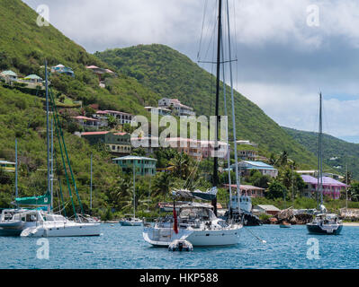 Kommend in Soper es Hole, West End Tortola Island, British Virgin Islands. Stockfoto