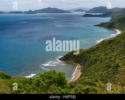 Küste in der Nähe von Brewer es Bucht, westliche Tortola, British Virgin Islands. Stockfoto