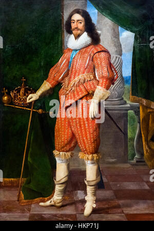 Charles I. Portrait von König Charles i. von England von Daniel Mijtens, Öl auf Leinwand, 1629. Stockfoto