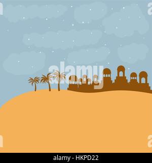 Hintergrundfarbe in der Wüste von Bethlehem-Vektor-illustration Stock Vektor
