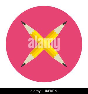 Bleistift-Symbol flach Vektor-Logo, symbol. Vektor-Illustration, vom Hintergrund isoliert. Stock Vektor