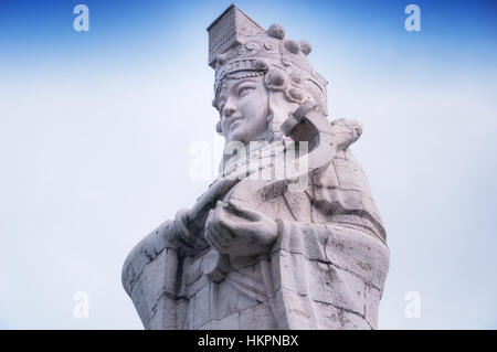 Das Wahrzeichen buddhistischen A-Ma Göttinnenstatue im cultural Village in Coloane Macau China. Stockfoto