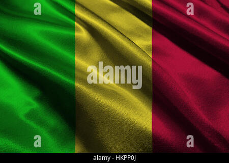 Mali Nationalflagge 3D-Illustration Symbol. Mali Flagge. Stockfoto
