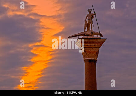 Italien-Veneto-Venedig-Piazzetta San Marco Spalte San Todaro Stockfoto