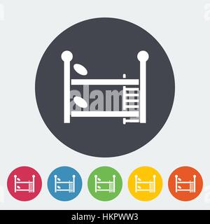 Etagenbett-Symbol. Flache Vektor zugehörige Symbol für Web und mobile Anwendungen. Es kann als - Logo, Symbol, Piktogramm, Infografik-Element verwendet werden. Vektor, Abbildung Stock Vektor