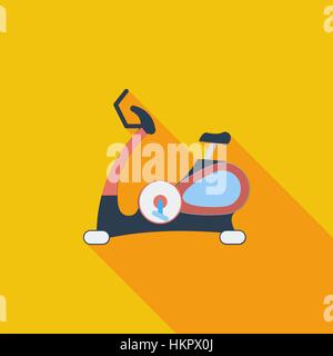Heimtrainer-Symbol. Flache Vektor zugehörige Symbol mit langen Schatten für Web und mobile Anwendungen. Es ist einsetzbar als - Logo, Symbol, Piktogramm, Infografik Stock Vektor