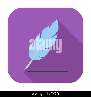 Feder. Einzelne flache Farbe Symbol. Vektor-Illustration. Stock Vektor