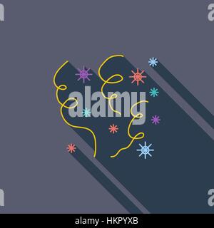 Serpentin-Symbol. Flache Vektor zugehörige Symbol mit langen Schatten für Web und mobile Anwendungen. Es ist einsetzbar als - Logo, Symbol, Piktogramm, Infografik Ele Stock Vektor