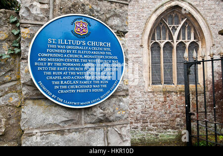 Kirche von Str. Illtud Llantwit großen Süd-Wales Stockfoto