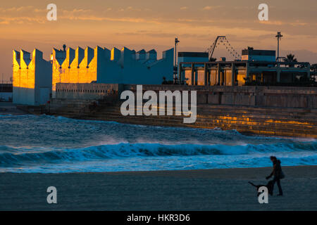 Centre municipal de Vela, Port Olimpic, Barcelona, Katalonien, Spanien. Stockfoto