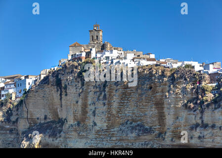 Übersicht aus dem Süden, Arcos De La Frontera, Andalusien, Spanien Stockfoto