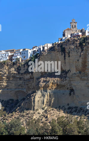 Übersicht aus dem Süden, Arcos De La Frontera, Andalusien, Spanien Stockfoto